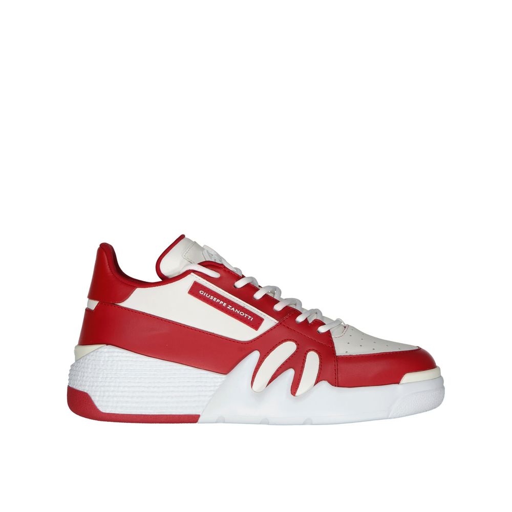 Giuseppe Zanotti Red Calfskin Low Top Sneakers