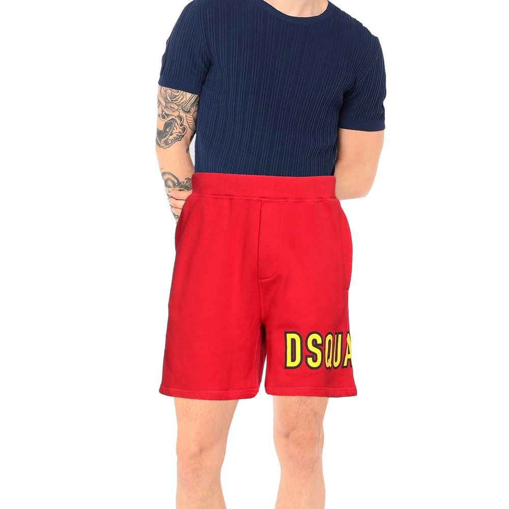 Pantaloni scurți cu logo din bumbac Dsquared²