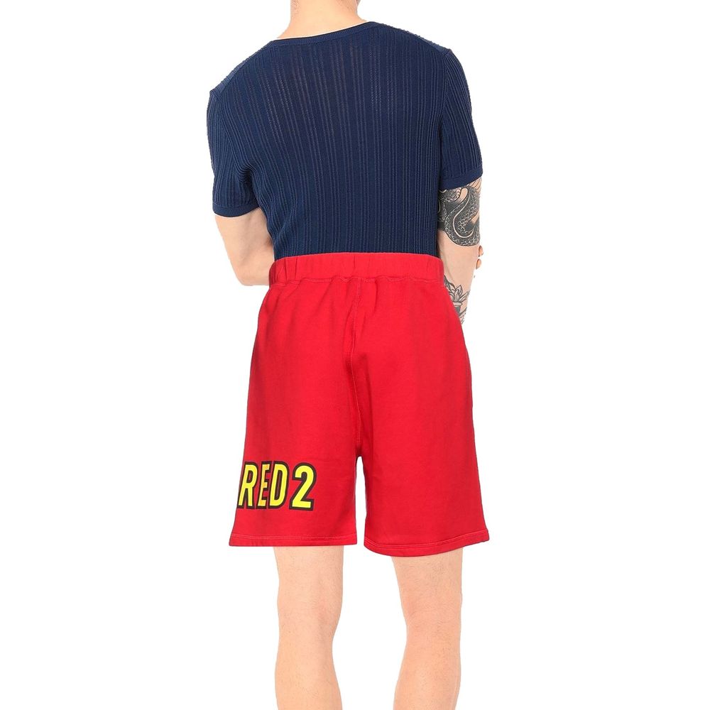 Pantaloni scurți cu logo din bumbac Dsquared²