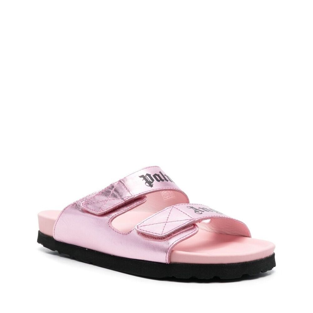 Sandale din piele cu logo Palm Angels