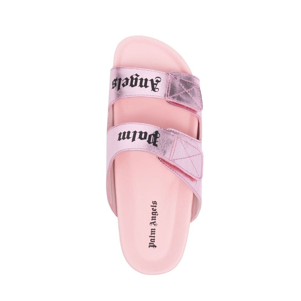 Sandale din piele cu logo Palm Angels