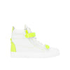 Giuseppe Zanotti White Calfskin High Top Sneakers