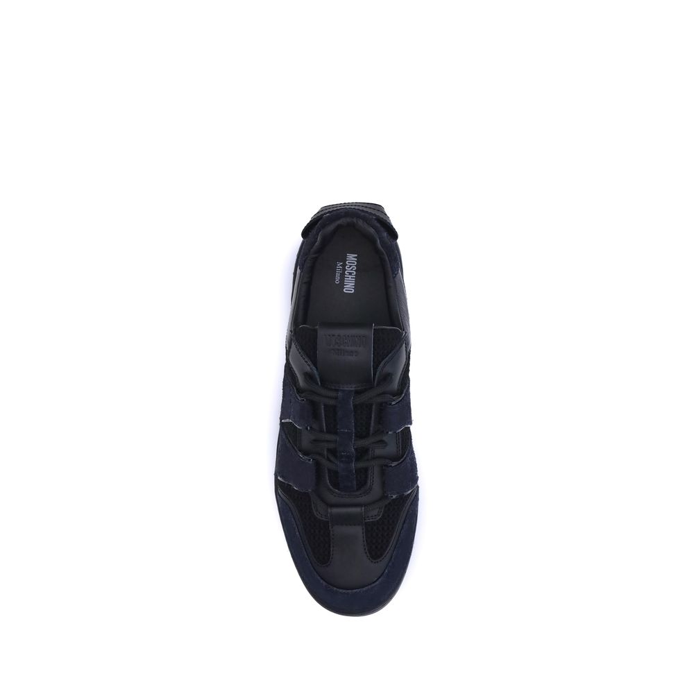 Teniși Moschino din piele și plasă