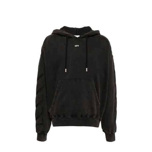 Off-White Black Cotton Sweatshirt
