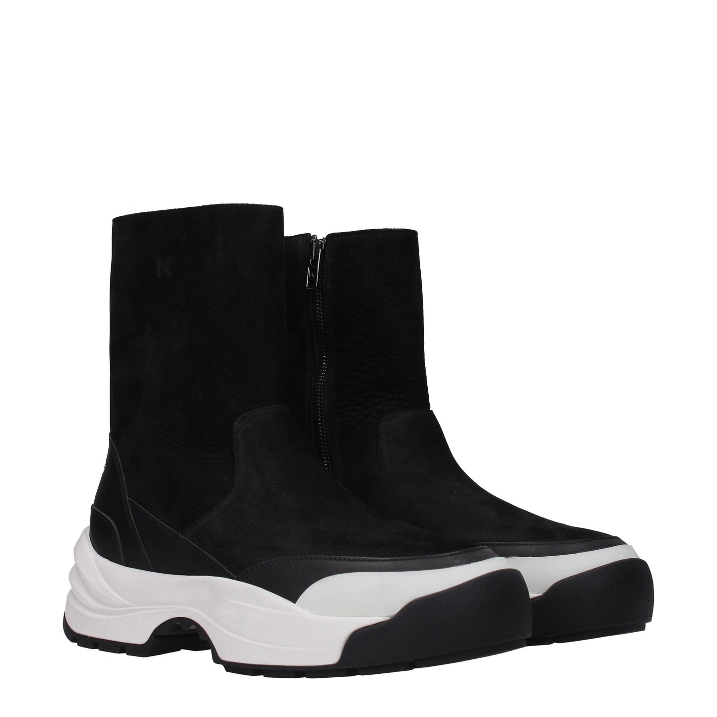 Kenzo Black Leather Ankle Boots