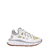Versace White Leather Athletic Sneakers