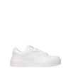 Dolce & Gabbana White Leather Low Top Sneakers