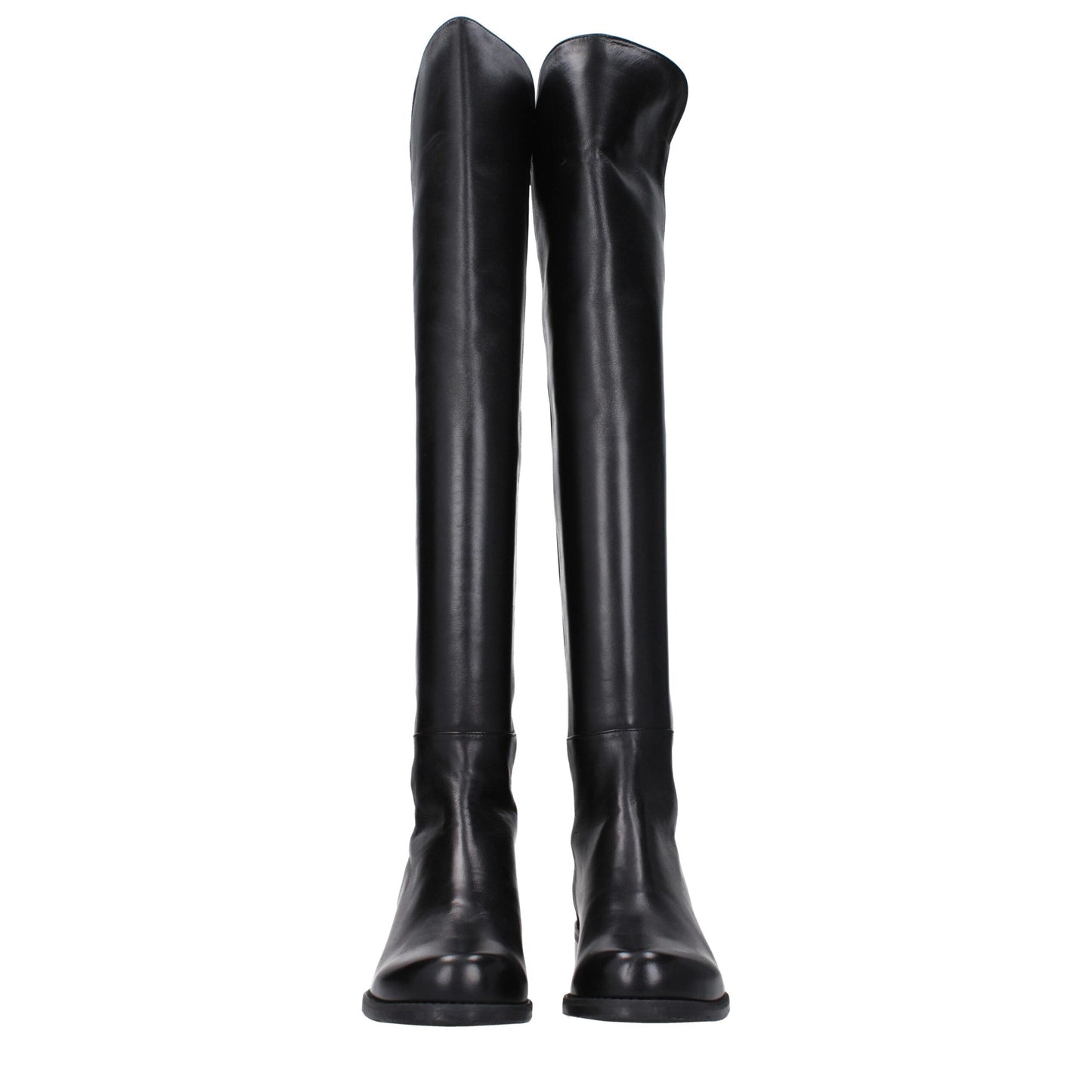 Stuart Weitzman Black Leather Over The Knee