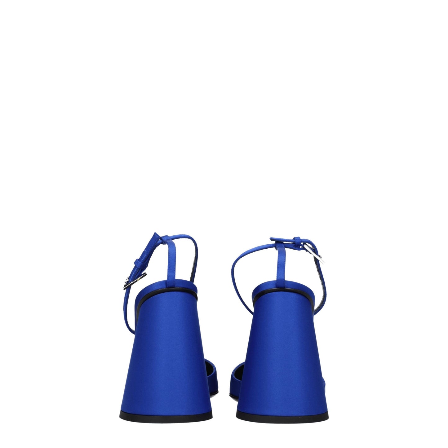 Attico Blå Satin Platform Sandaler