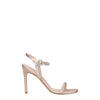 Stuart Weitzman Pink Satin Stiletto Heel Sandals
