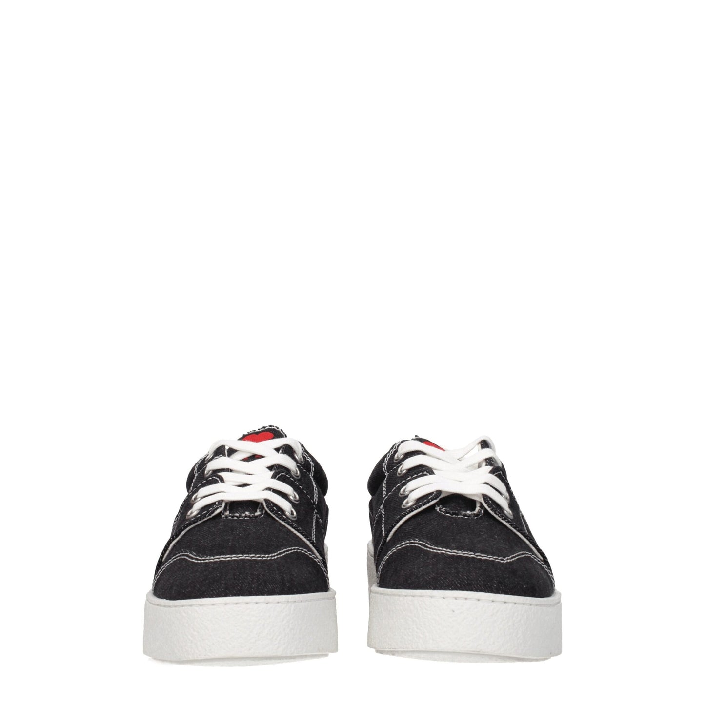 Ami Paris Black Fabric Low Top Sneakers
