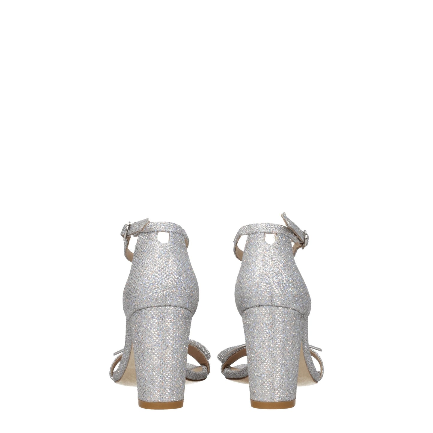 Stuart Weitzman Grå Plateau Sandaler i Stof