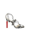 The Attico White Leather Stiletto Heel Sandals