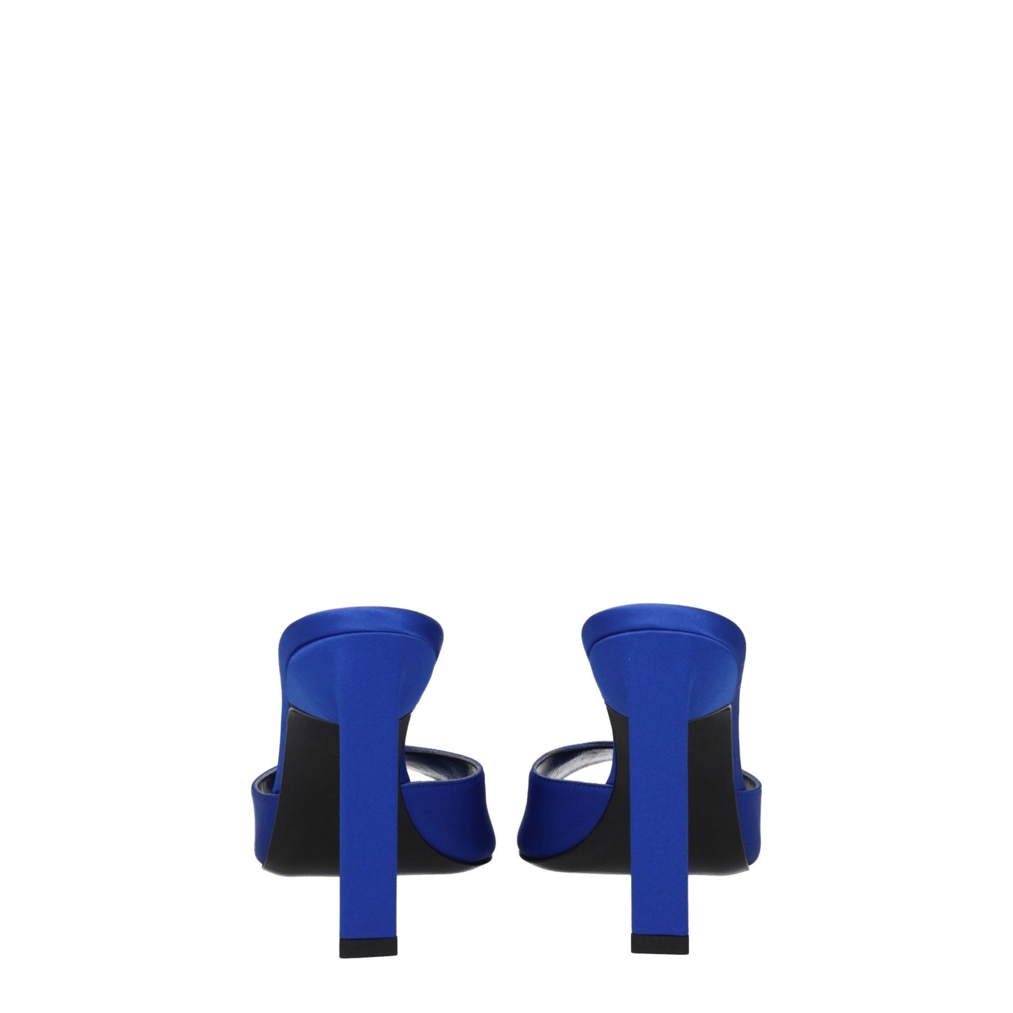 Attico Blå Satin Sandaler med Stiletto Hæl