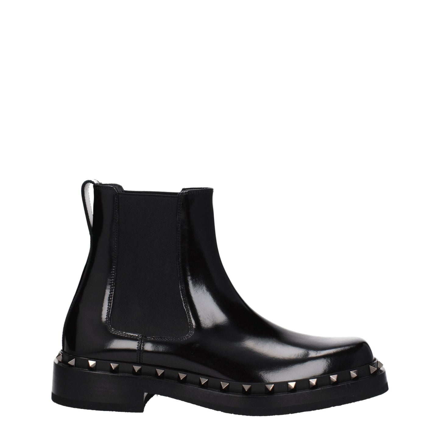 Valentino Garavani Black Leather Ankle Boots