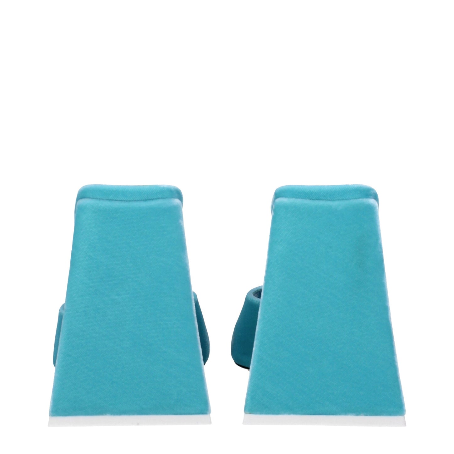 Attico lyseblå fløjlssandaler med plateau