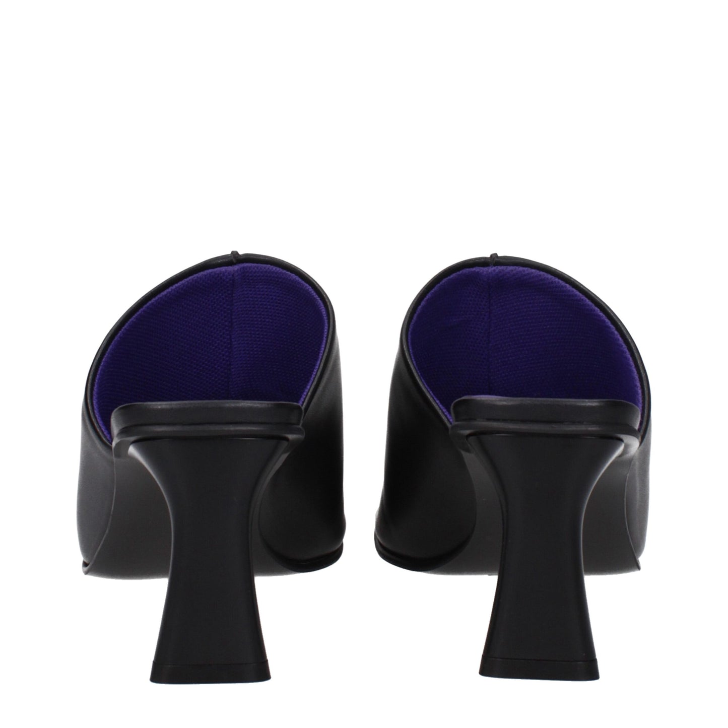 Stella McCartney sorte lædersandaler med stiletthæl