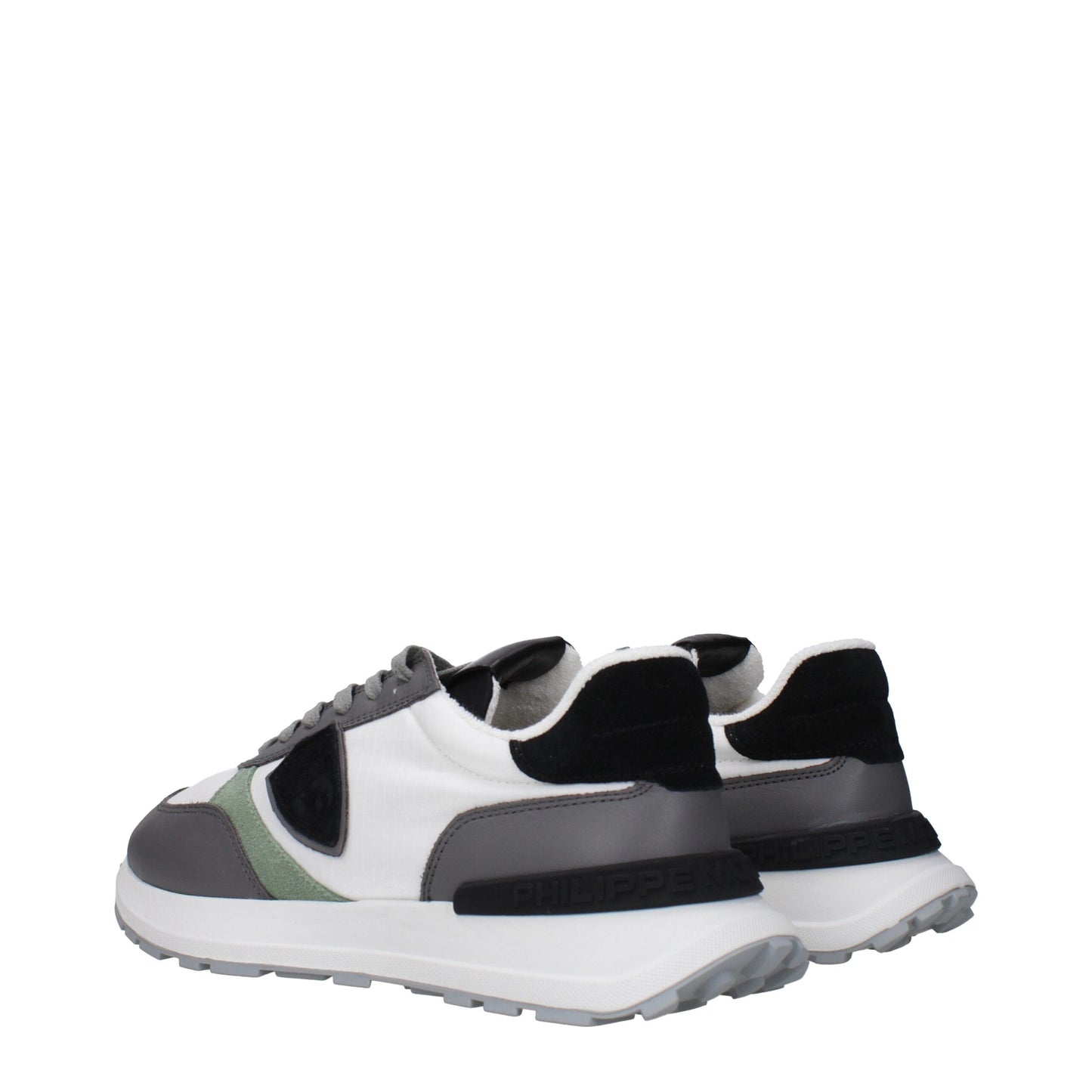 Philippe Model White Fabric Low Top Sneakers