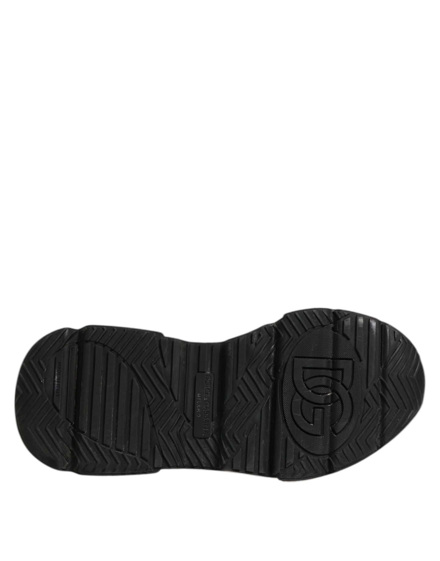 Dolce & Gabbana White Black Logo Plaque Daymaster Men Sneakers Shoes