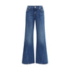 7FOR Blue Cotton Flared Jeans