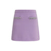 Self-Portrait Purple Viscose Mini Skirt