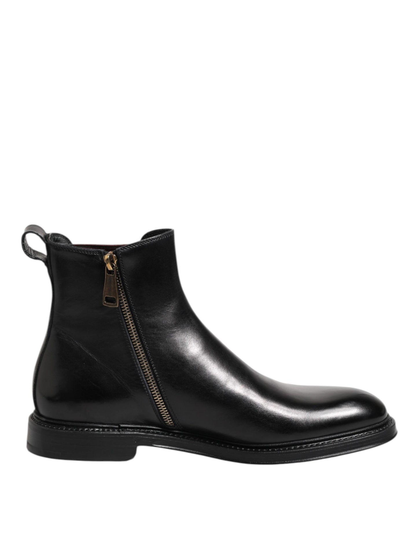 Ghete Dolce & Gabbana negre din piele Chelsea până la jumătatea gambei