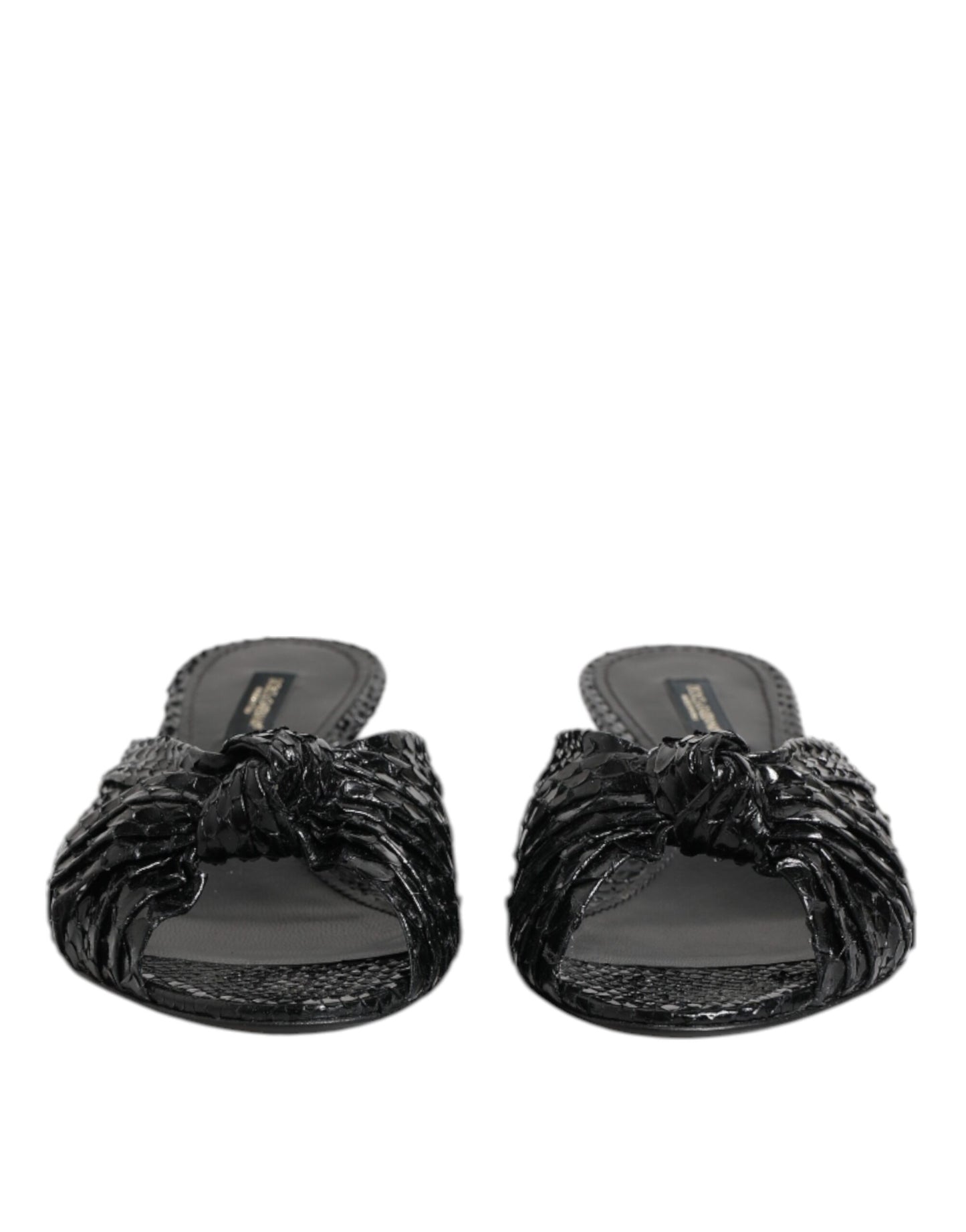 Sandale Dolce & Gabbana din piele neagră cu toc