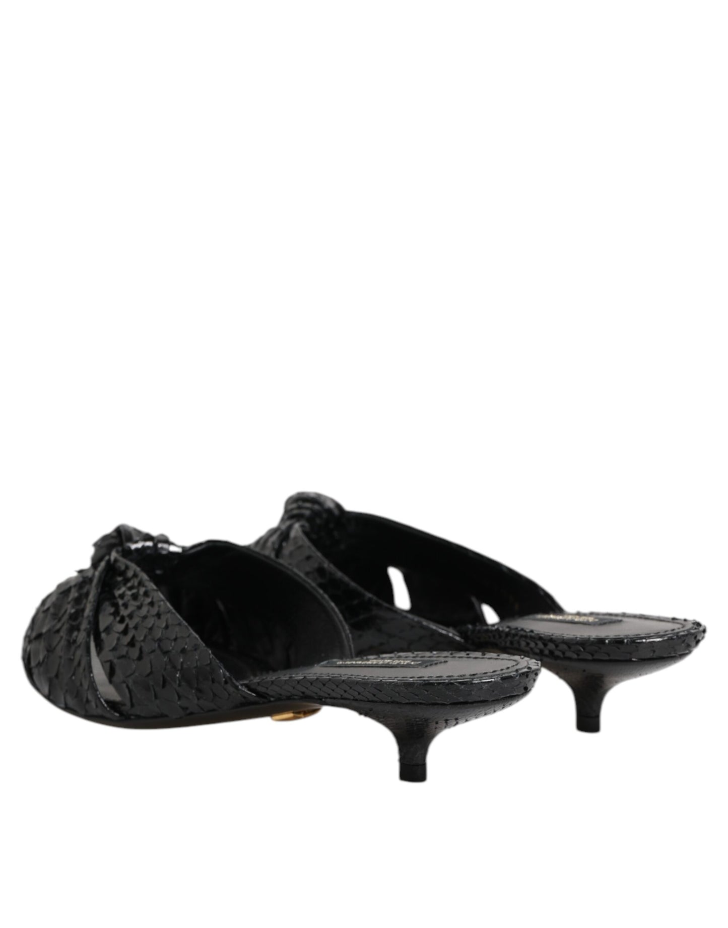 Sandale Dolce & Gabbana din piele neagră cu toc