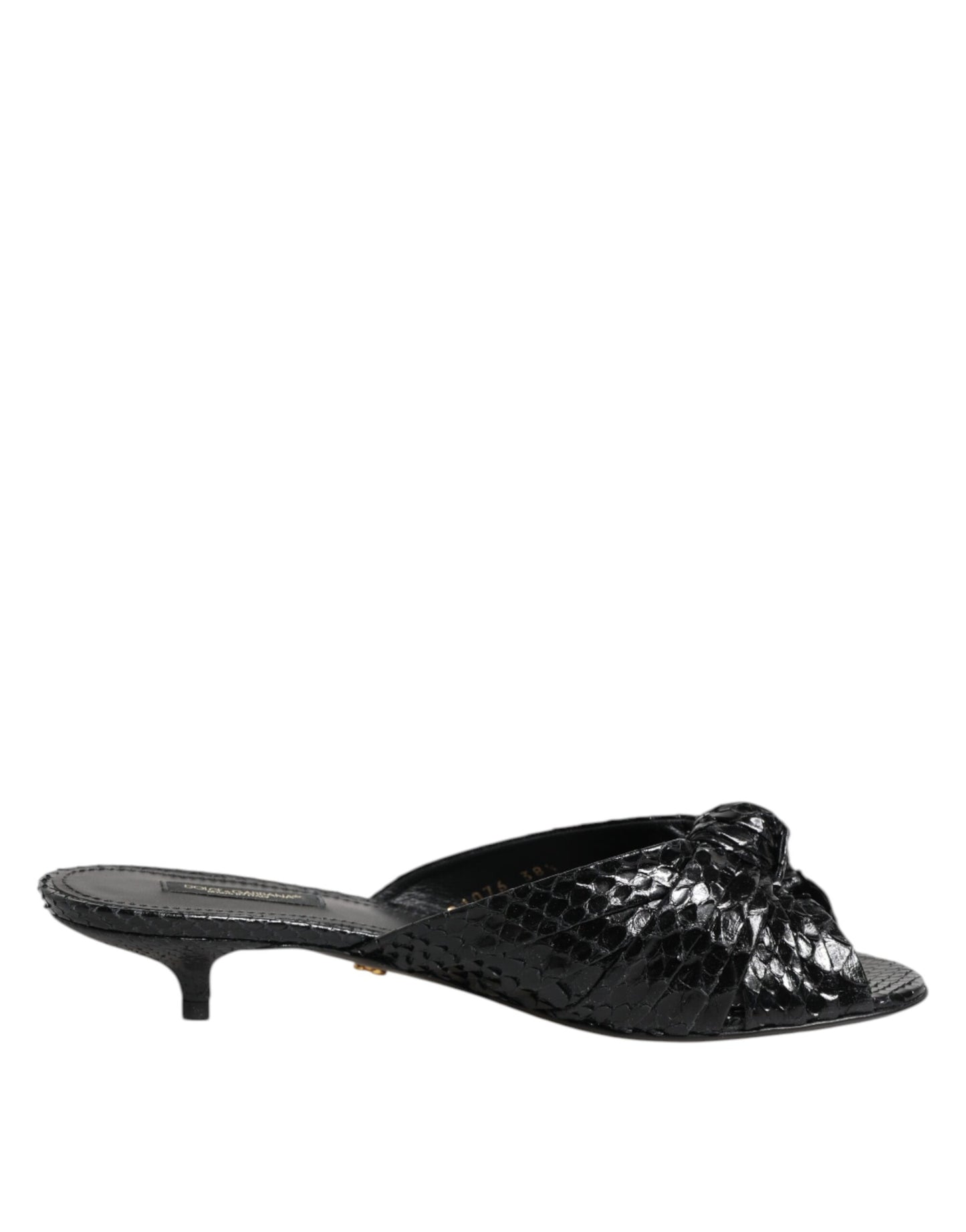 Sandale Dolce & Gabbana din piele neagră cu toc