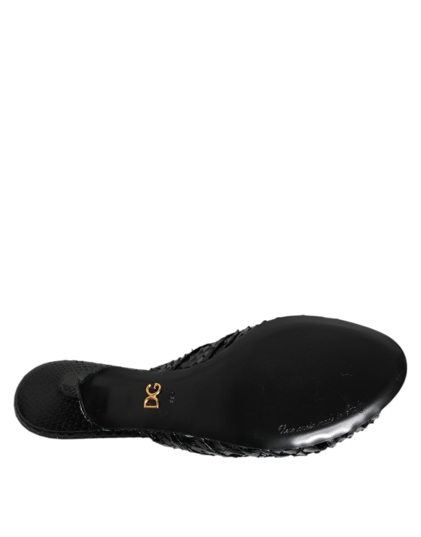 Sandale Dolce & Gabbana din piele neagră cu toc