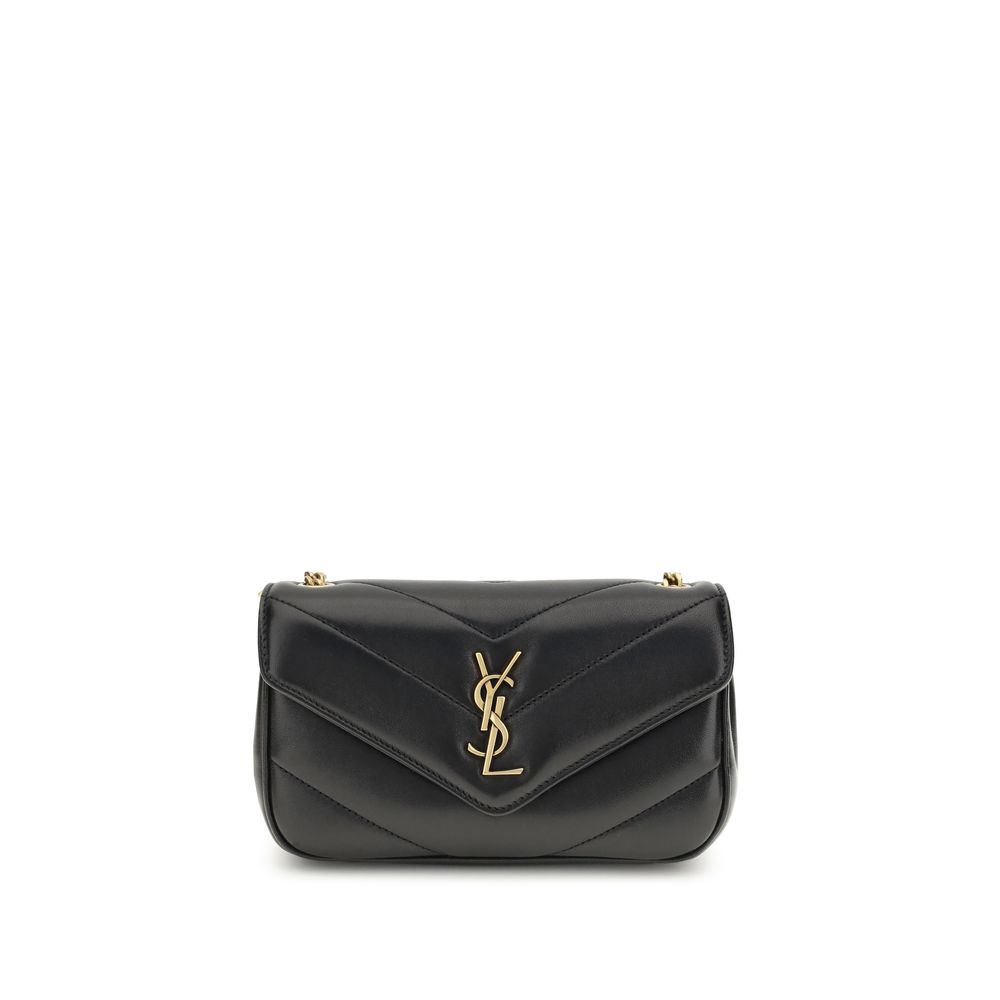 Saint Laurent Black Lamb Ovis Aries Aries Shoulder Bag