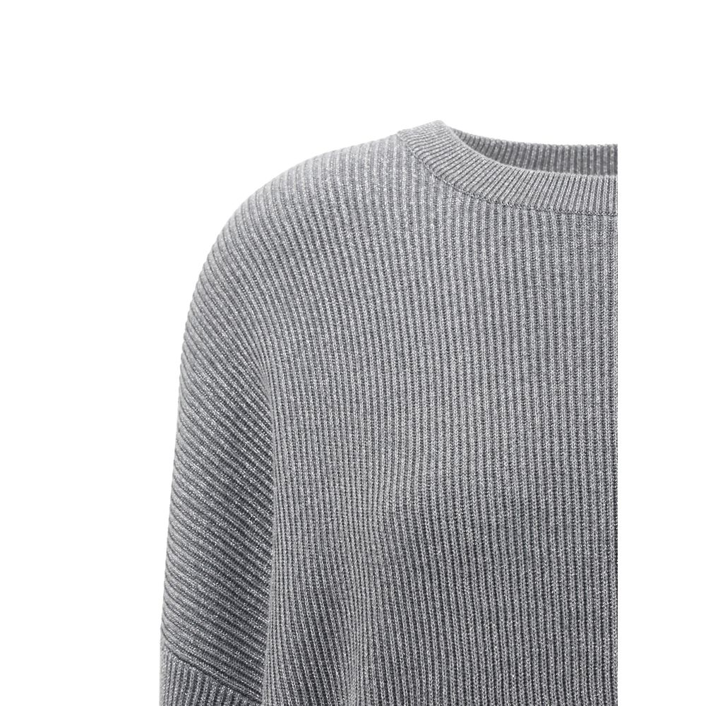 Brunello Cucinelli Gray Cotton Sweatshirt