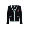 Casablanca Black Merino Wool Cardigan