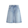Agolde Light Blue Cotton Bermuda Shorts