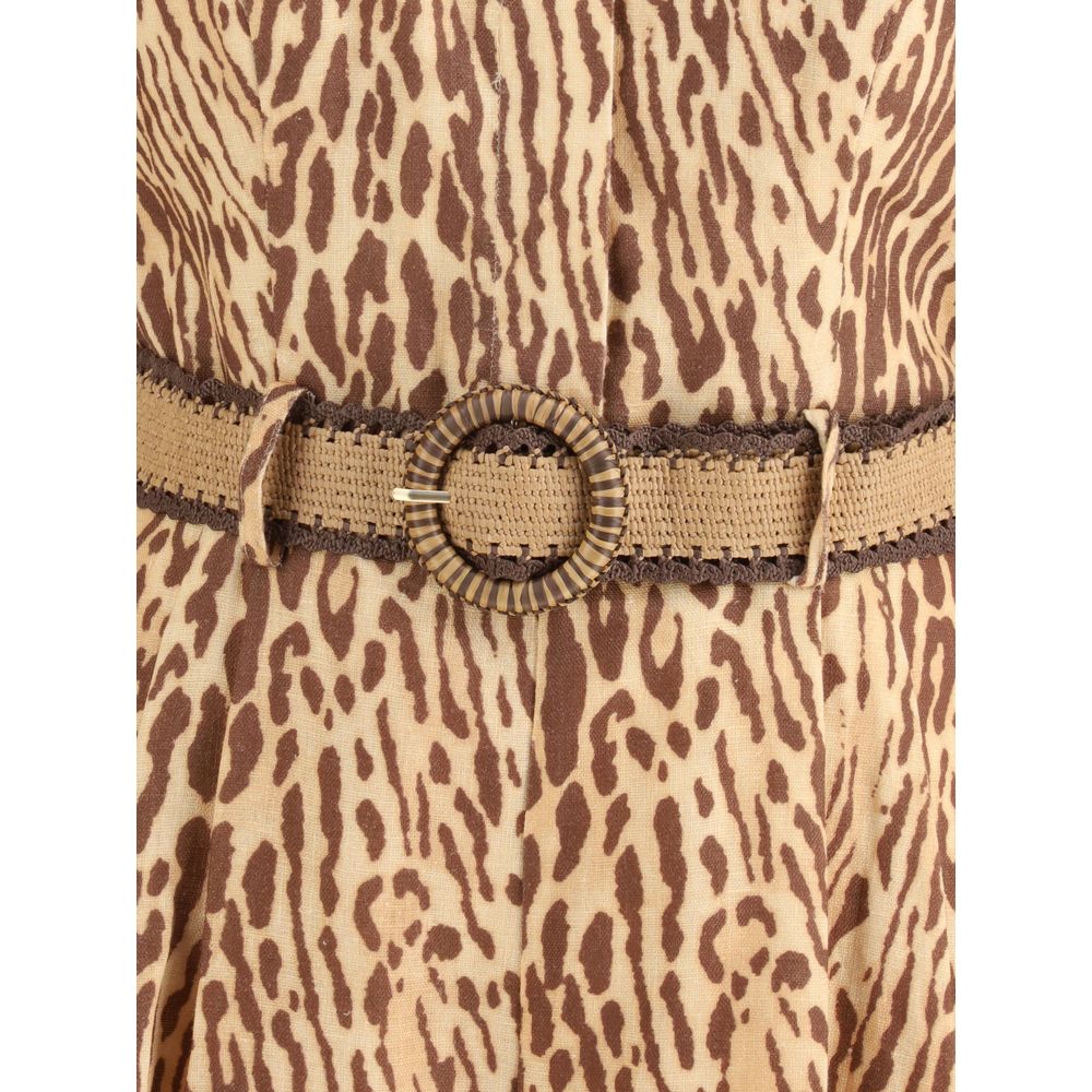 Rochie scurtă cu imprimeu leopard Zimmermann