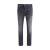 PT Torino Gray Cotton Slim Fit Jeans