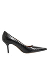 Dolce & Gabbana Black Exotic Leather Stiletto Pumps Shoes