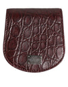 Dolce & Gabbana Burgundy Exotic Skin Coin Condom Case Holder Pocket Wallet