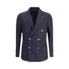 Lardini Blue Fleece Wool Blazer