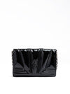 Ferrari Black GT patent leather bag with chain