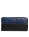 Dolce & Gabbana Black Blue Exotic Leather Men Continental Clutch Wallet
