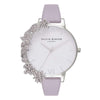Olivia Burton Purple Artificial Leather Dress Watch
