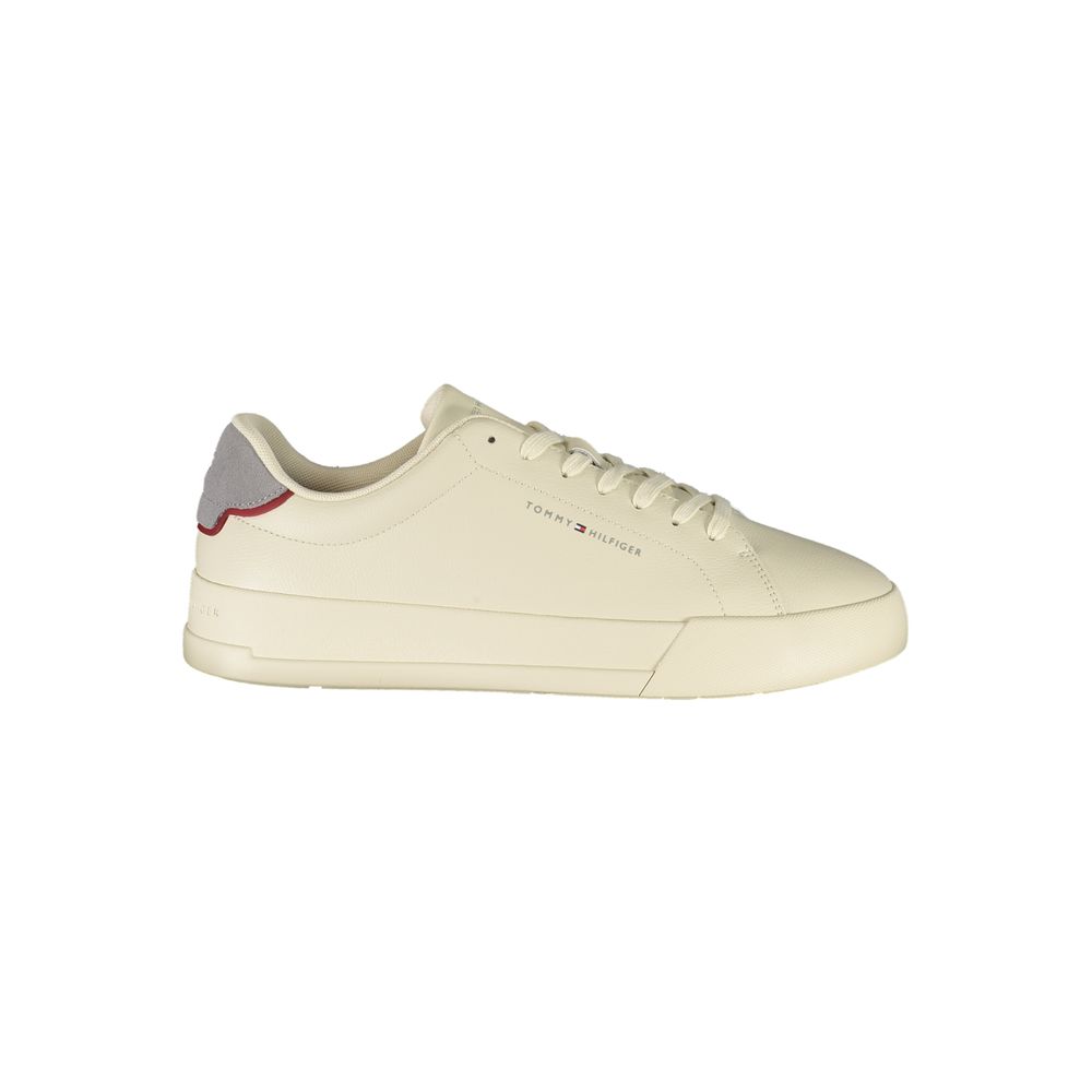 Pantofi sport Tommy Hilfiger bej din piele pentru bărbați