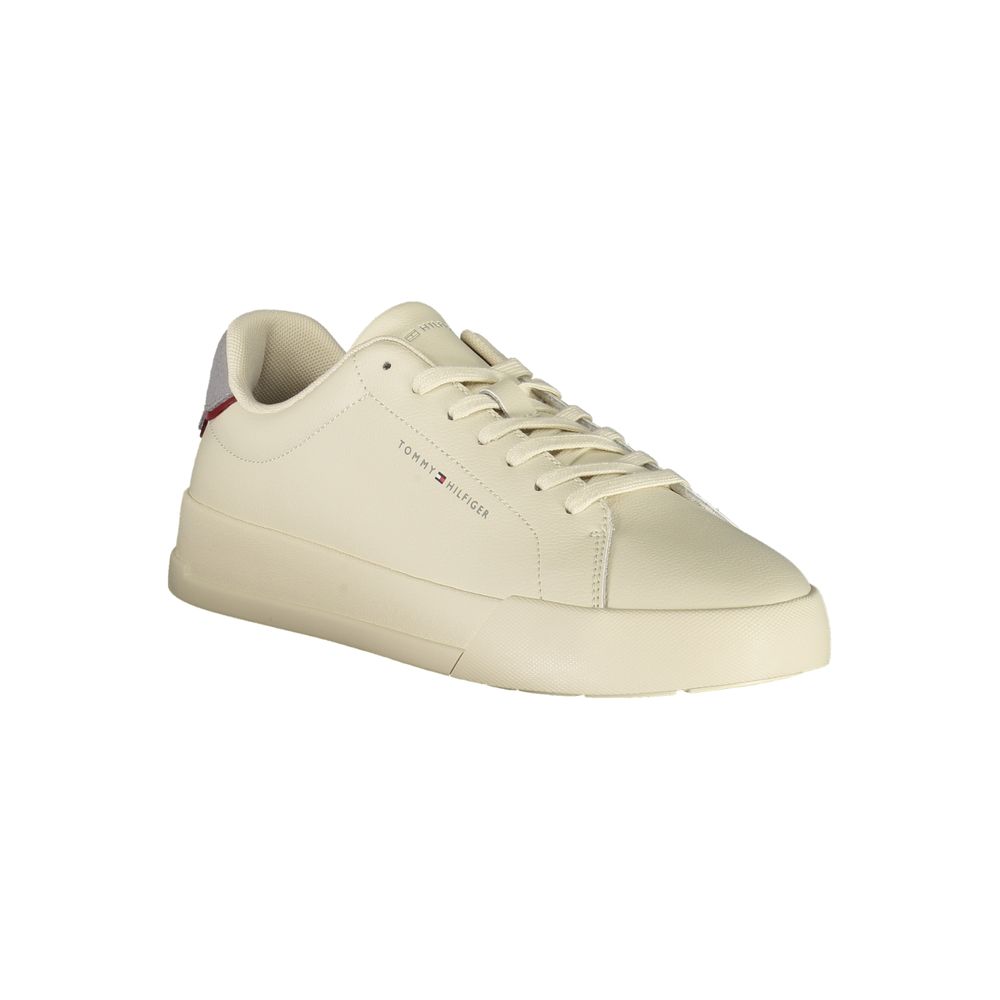 Pantofi sport Tommy Hilfiger bej din piele pentru bărbați