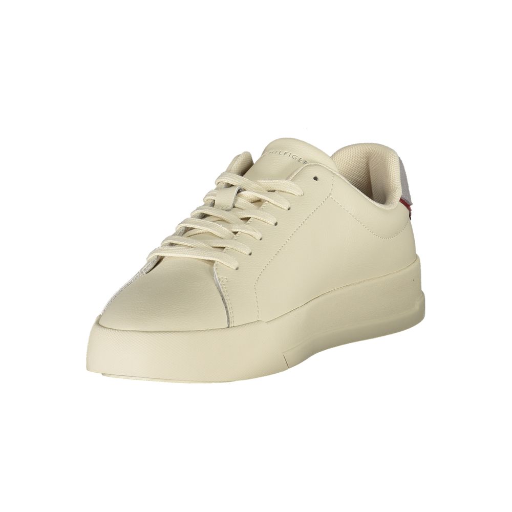 Pantofi sport Tommy Hilfiger bej din piele pentru bărbați