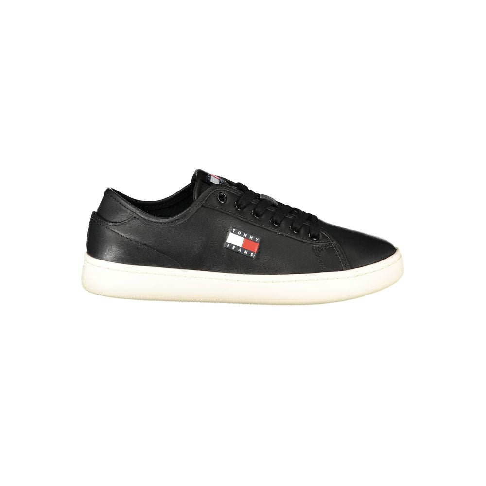 Tenișor Tommy Hilfiger din piele neagră pentru femei