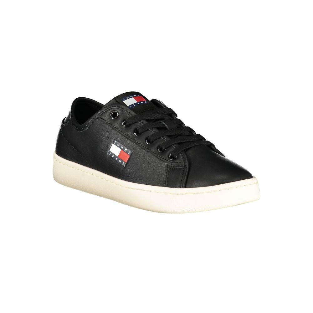 Tenișor Tommy Hilfiger din piele neagră pentru femei