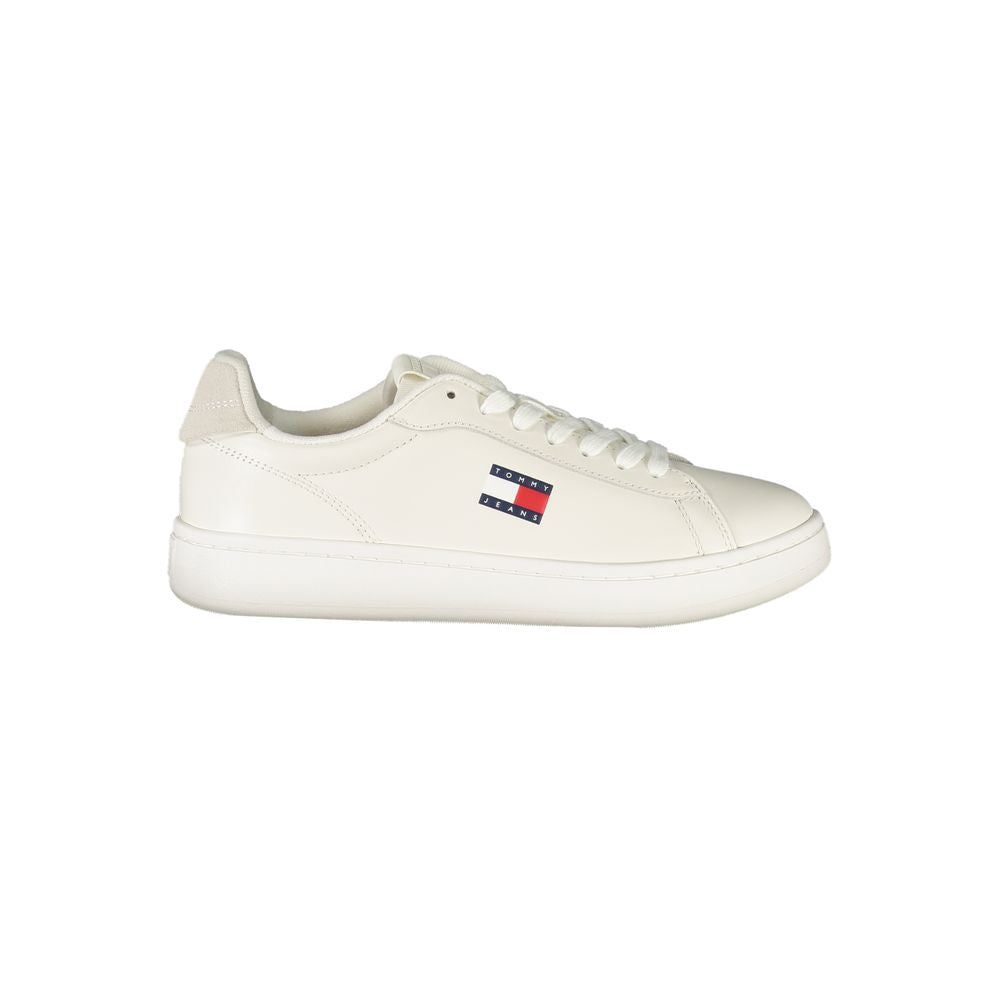 Teniși Tommy Hilfiger din piele albă pentru femei