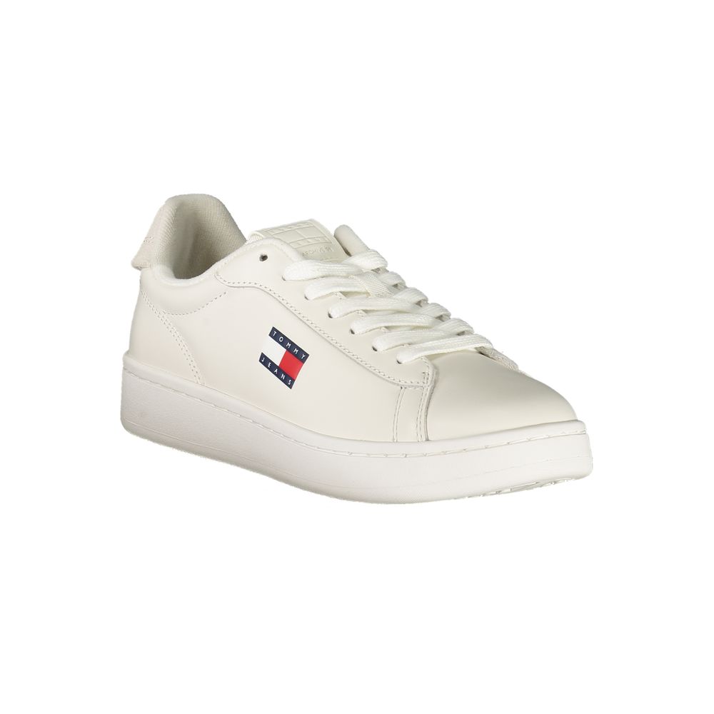 Teniși Tommy Hilfiger din piele albă pentru femei