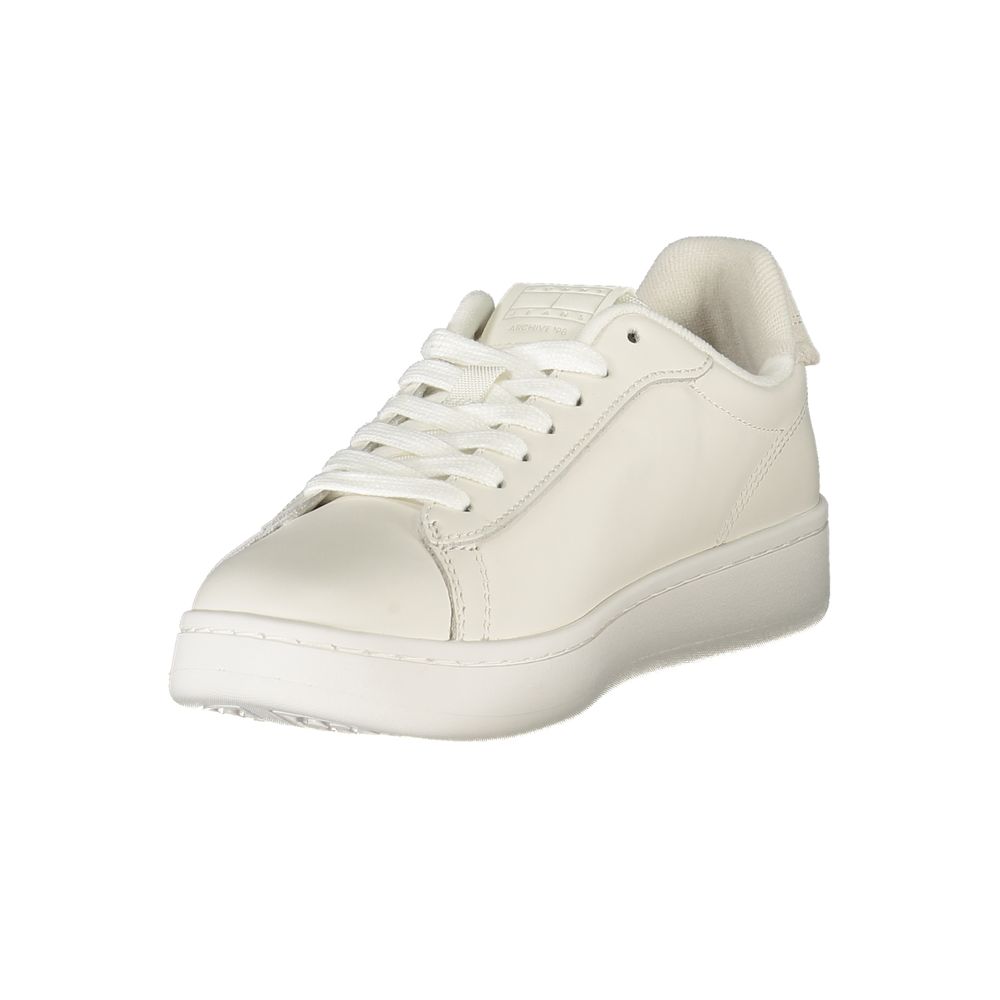 Teniși Tommy Hilfiger din piele albă pentru femei